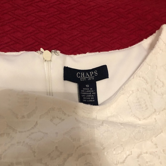 💙💙Chaps White Lace Dress - Picture 2 of 3